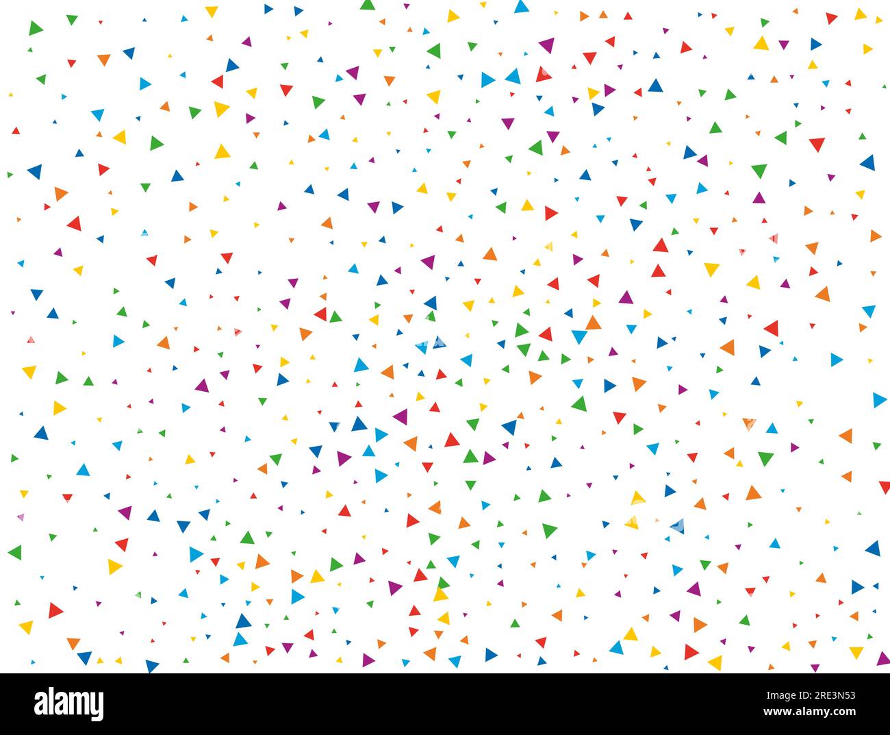 Triangular Rainbow Confetti. Rainbow glitter confetti background