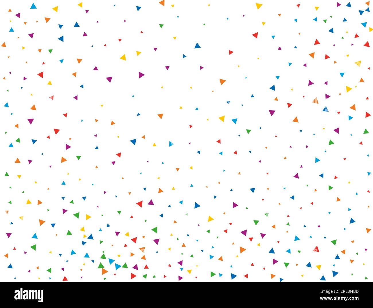 Triangular Rainbow Confetti. Rainbow glitter confetti background