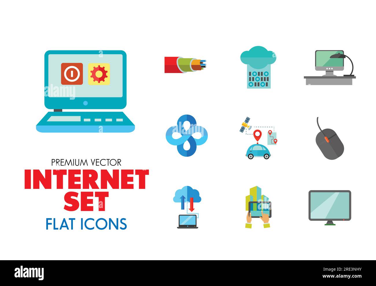 Internet Icon Set Stock Vector Image & Art - Alamy