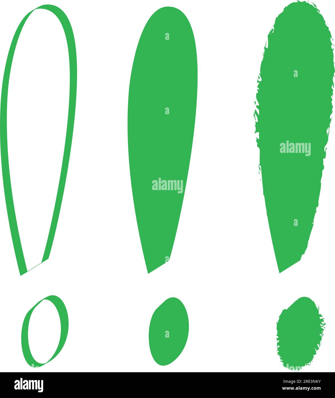 A set of green exclamation points Stock Vector Image & Art Alamy
