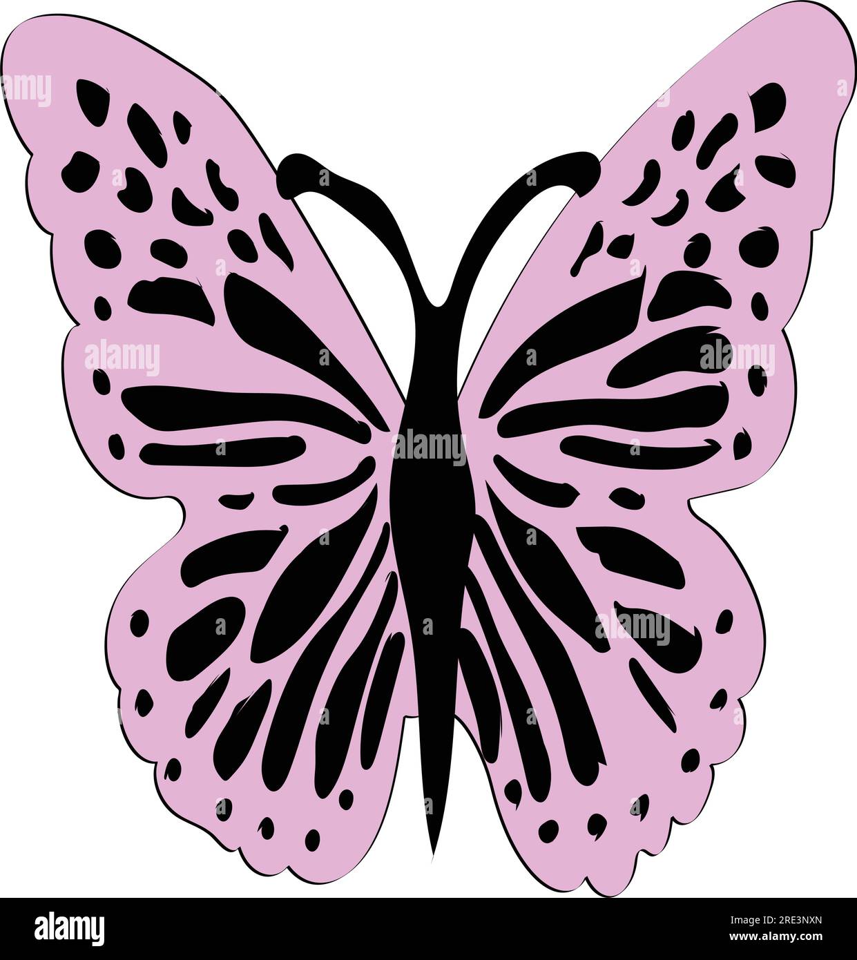 A pink butterfly Stock Vector