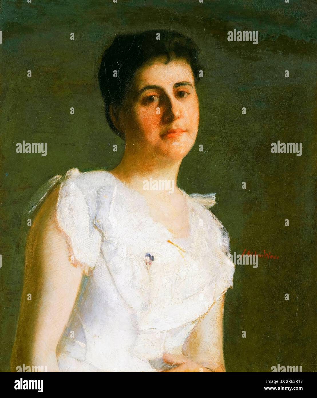 Julian Alden Weir, Miss Edith Potter, portrait painting in oil on