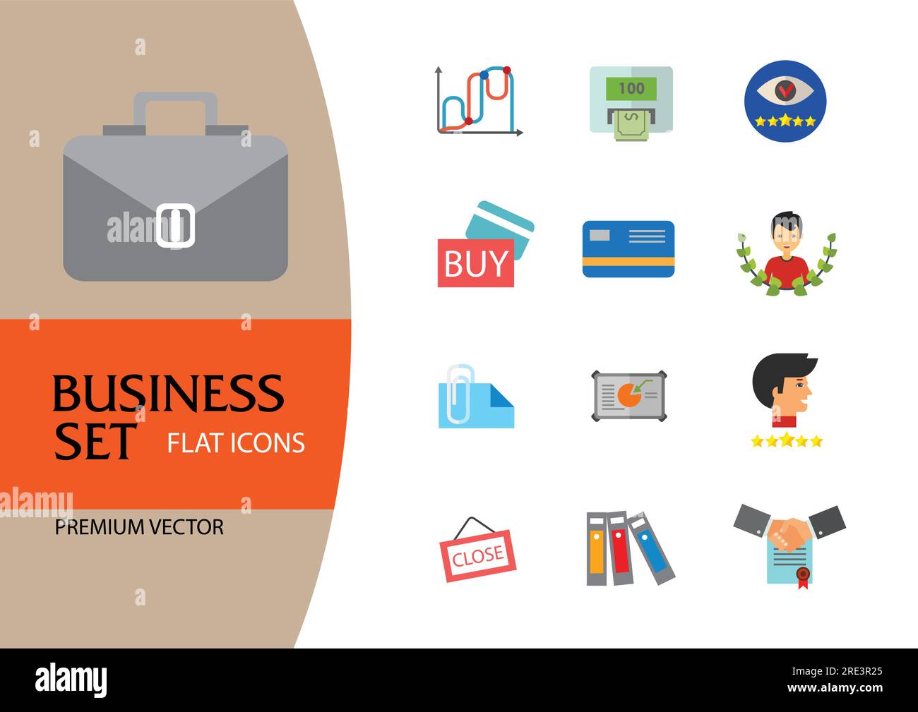 Business icons set Stock Vector