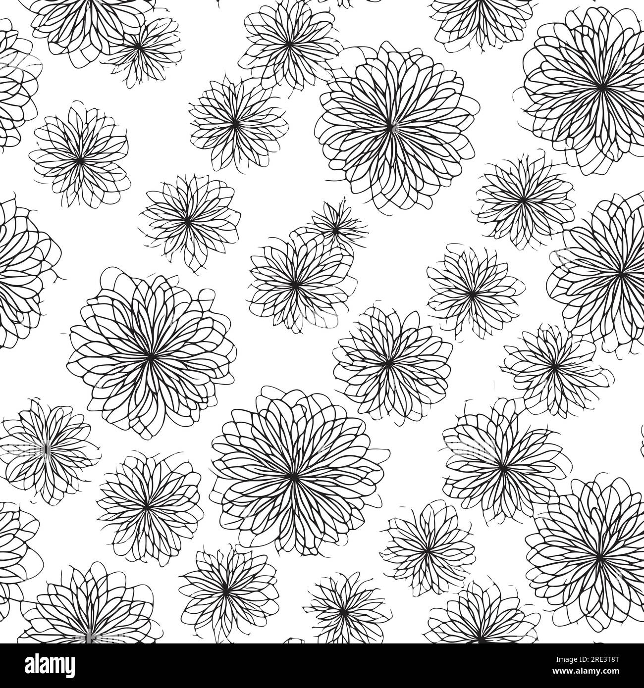 Seamless Flower Stripes Pattern Stock Vector (Royalty Free