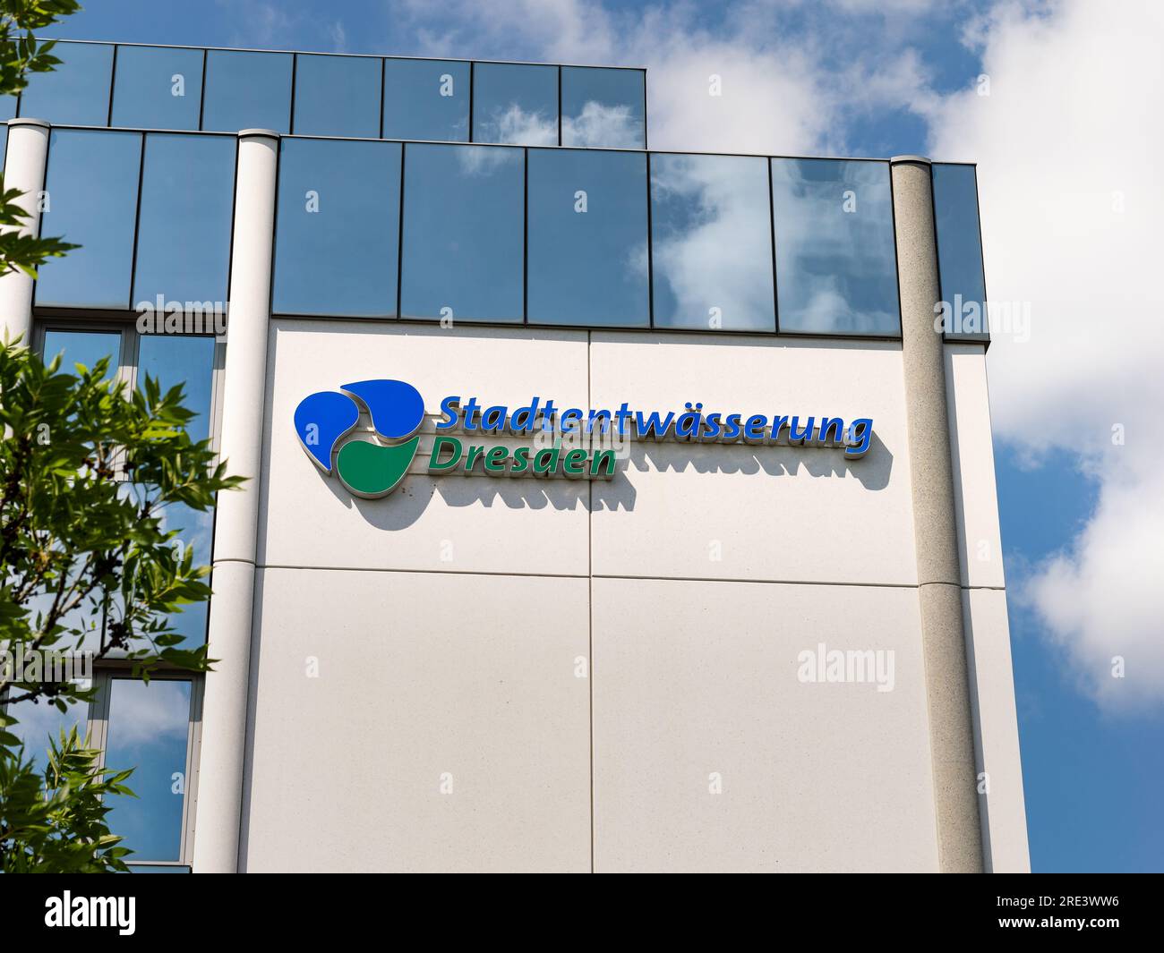 Stadtentwässerung (drainage service) logo sign on an office building exterior. The company treats waste water and operates the public sewer system. Stock Photo