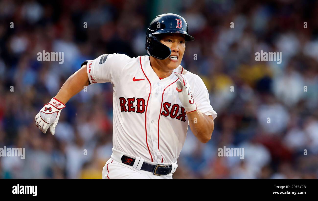 Boston Red Sox's Masataka Yoshida plays against the New York Mets