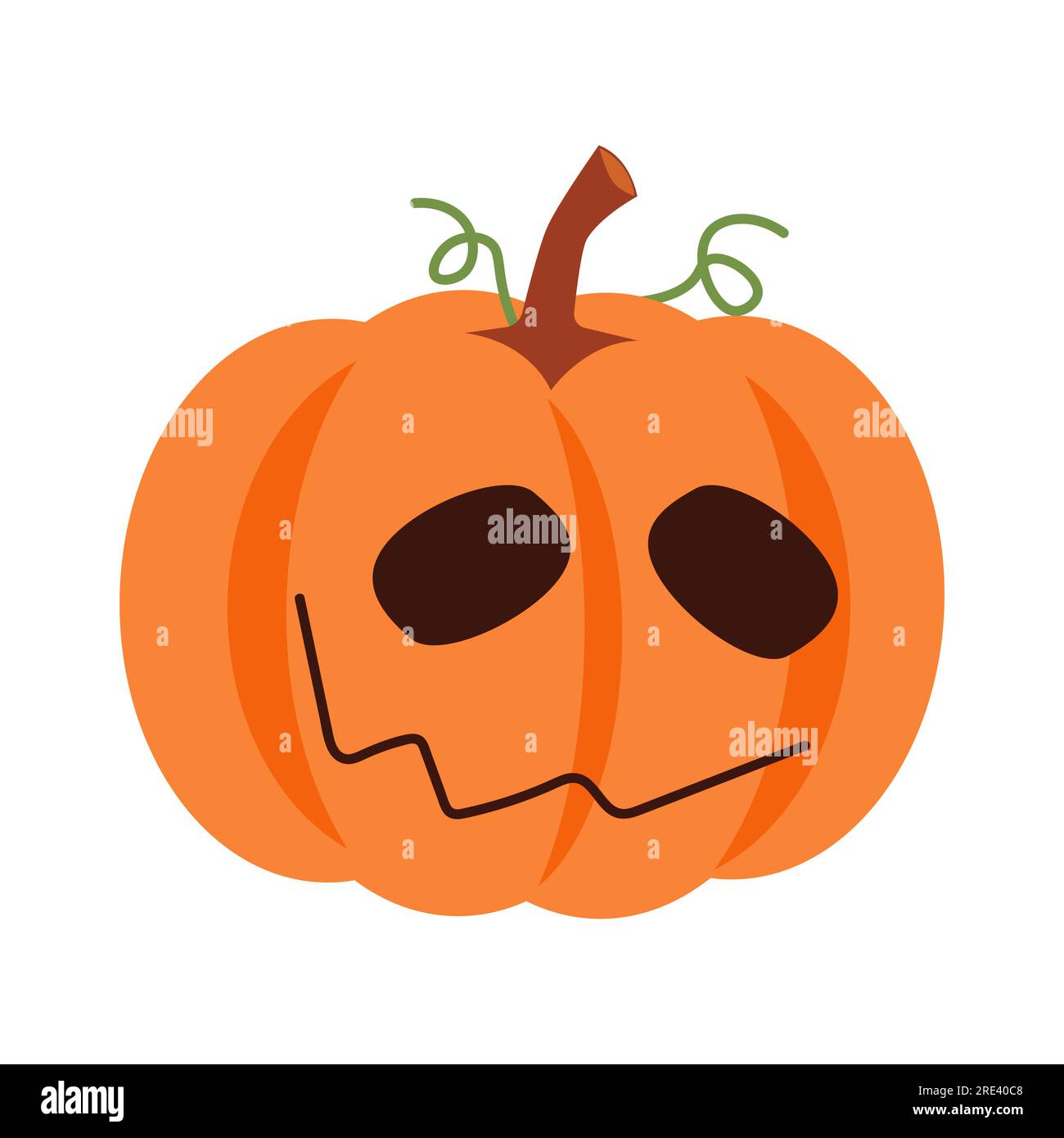 Halloween pumpkin with facial expression . Vector Stock Vector Image &amp; Art - Alamy