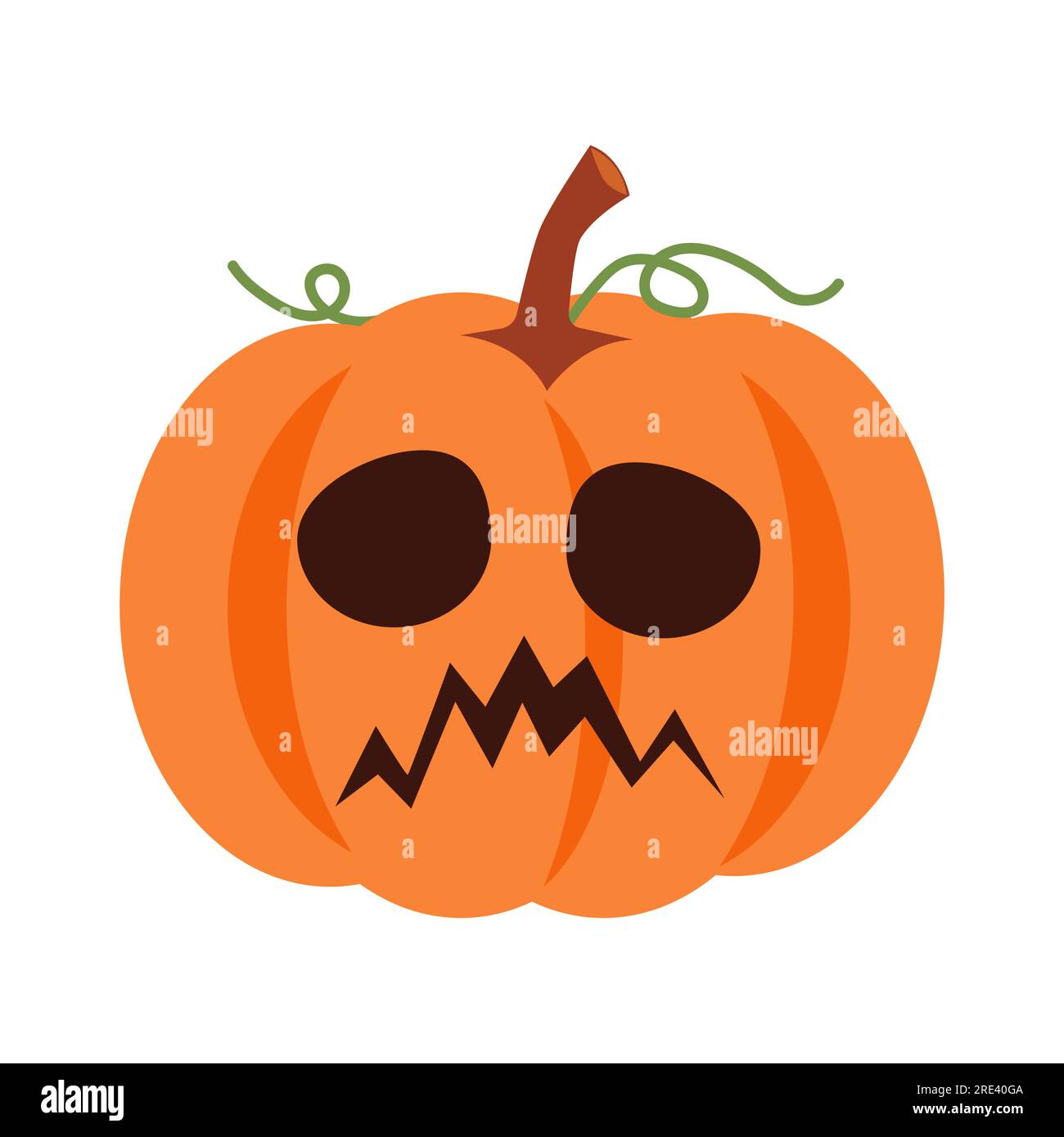 Halloween pumpkin with facial expression . Vector Stock Vector Image &amp; Art - Alamy