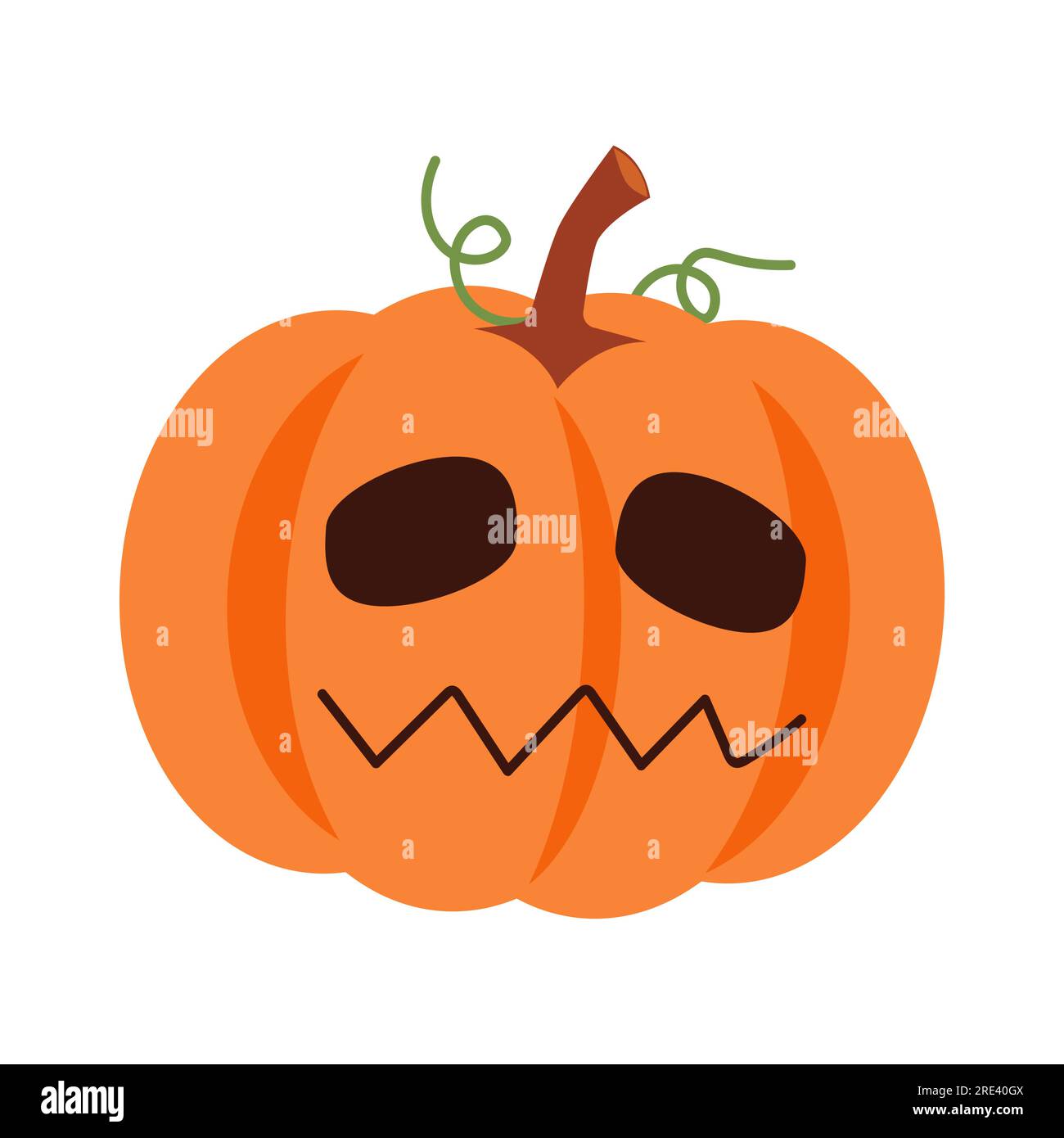 Halloween pumpkin with facial expression . Vector Stock Vector Image &amp; Art - Alamy