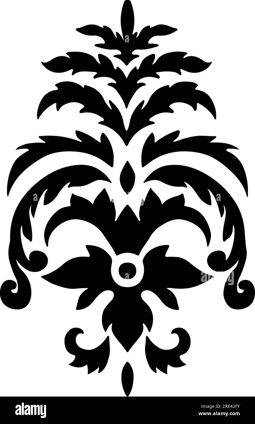 Floral Vector Damask Pattern