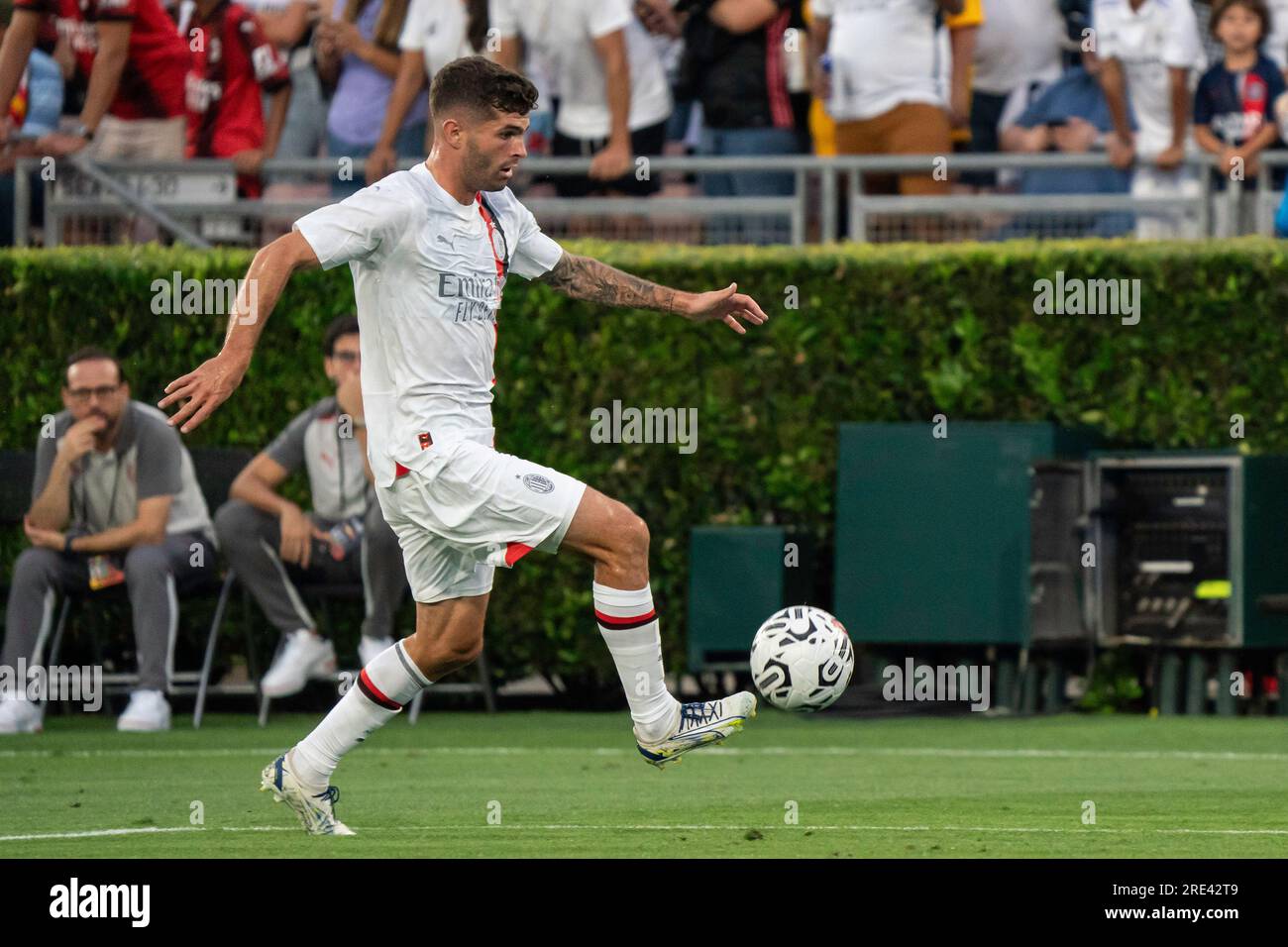 AC Milan forward Christian Pulisic (11) during the Soccer Champions ...