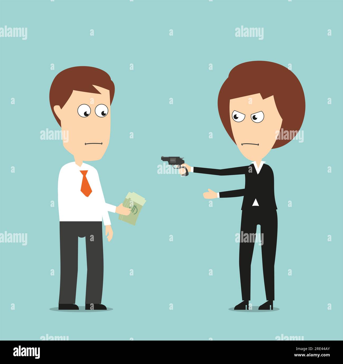 Man cartoon gun design hi-res stock photography and images - Alamy