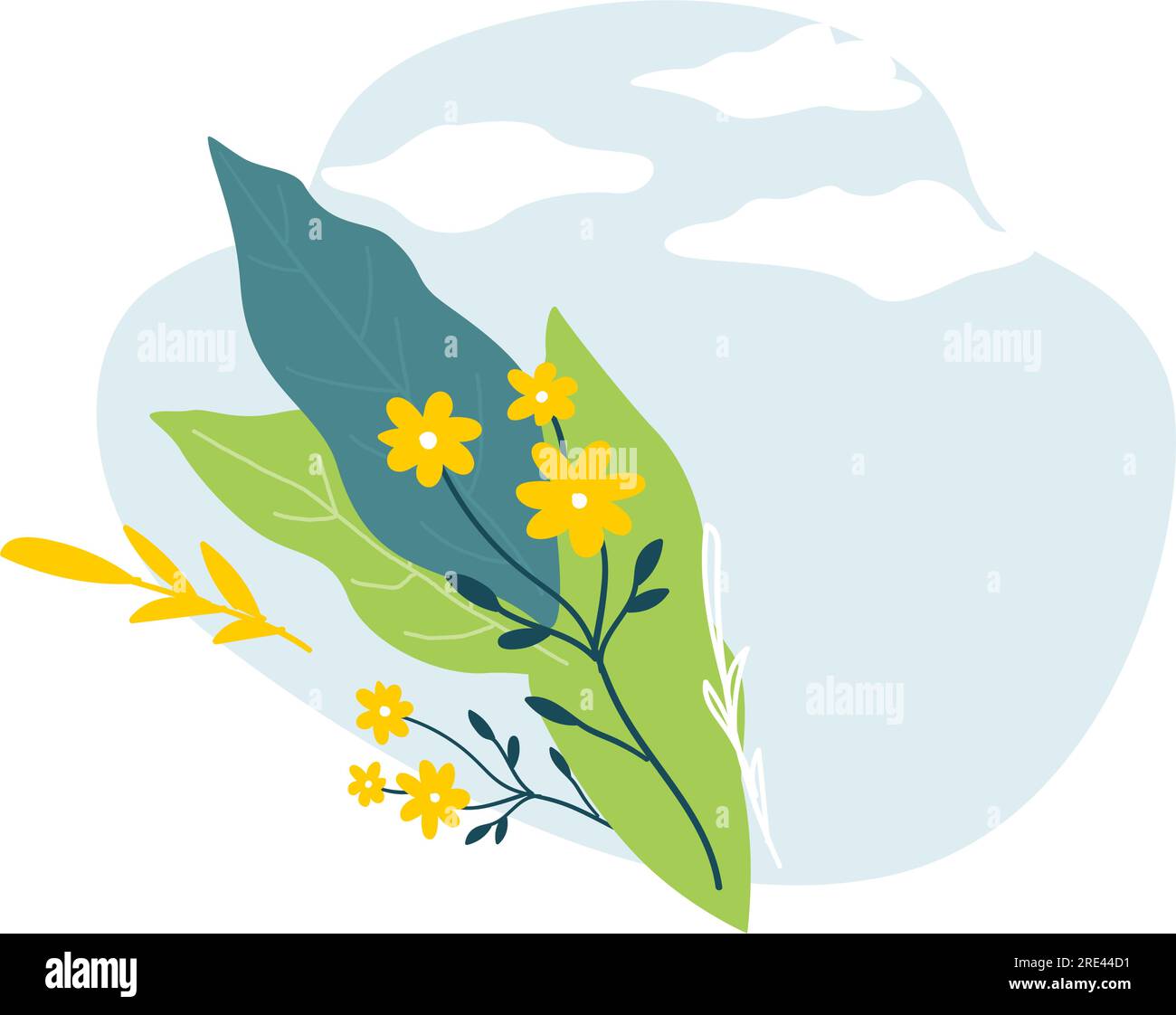 Flowering plants vector vectors hi-res stock photography and images - Alamy