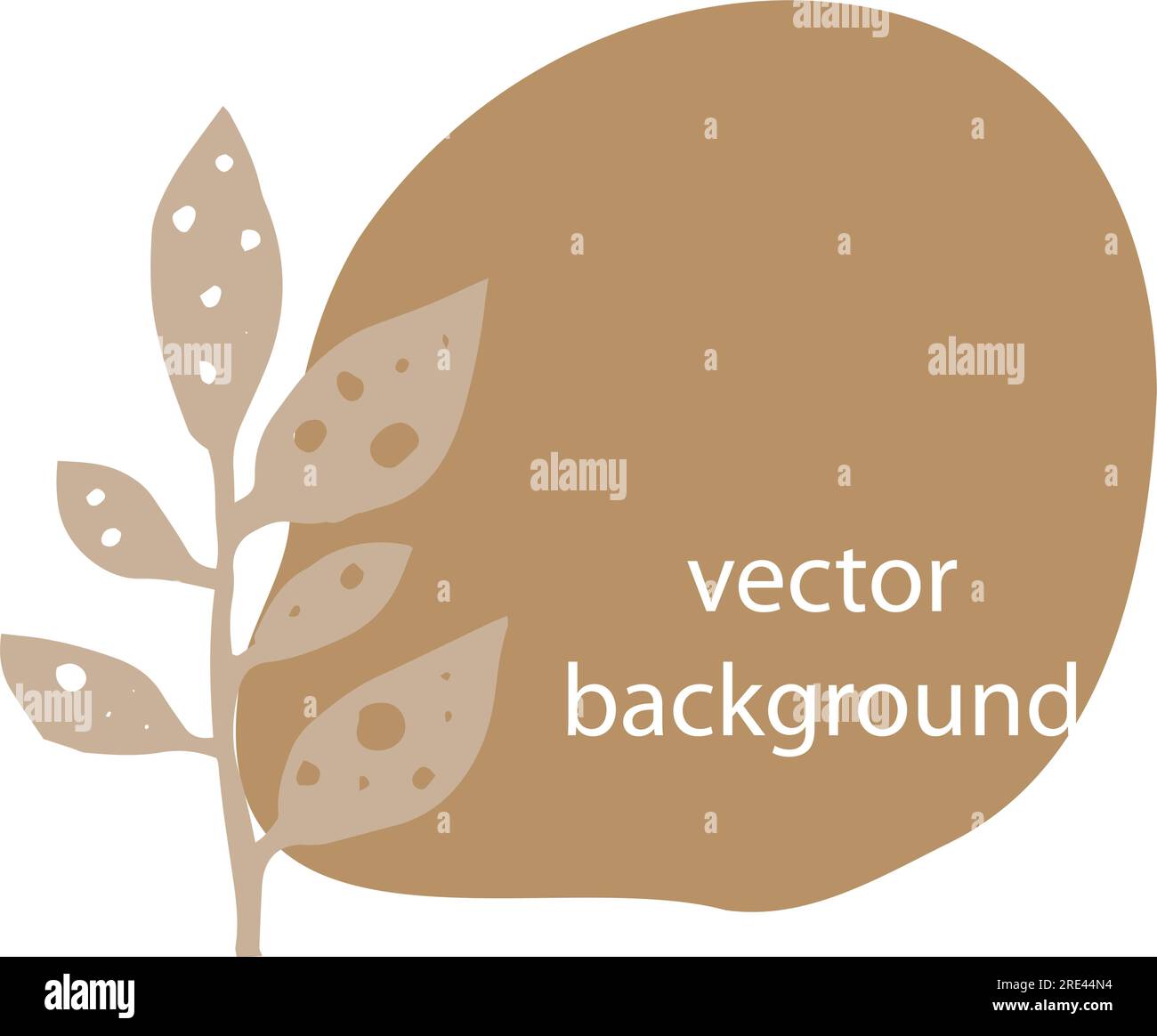 Botany empty banner with leaves and foliage, isolated blot shape ...