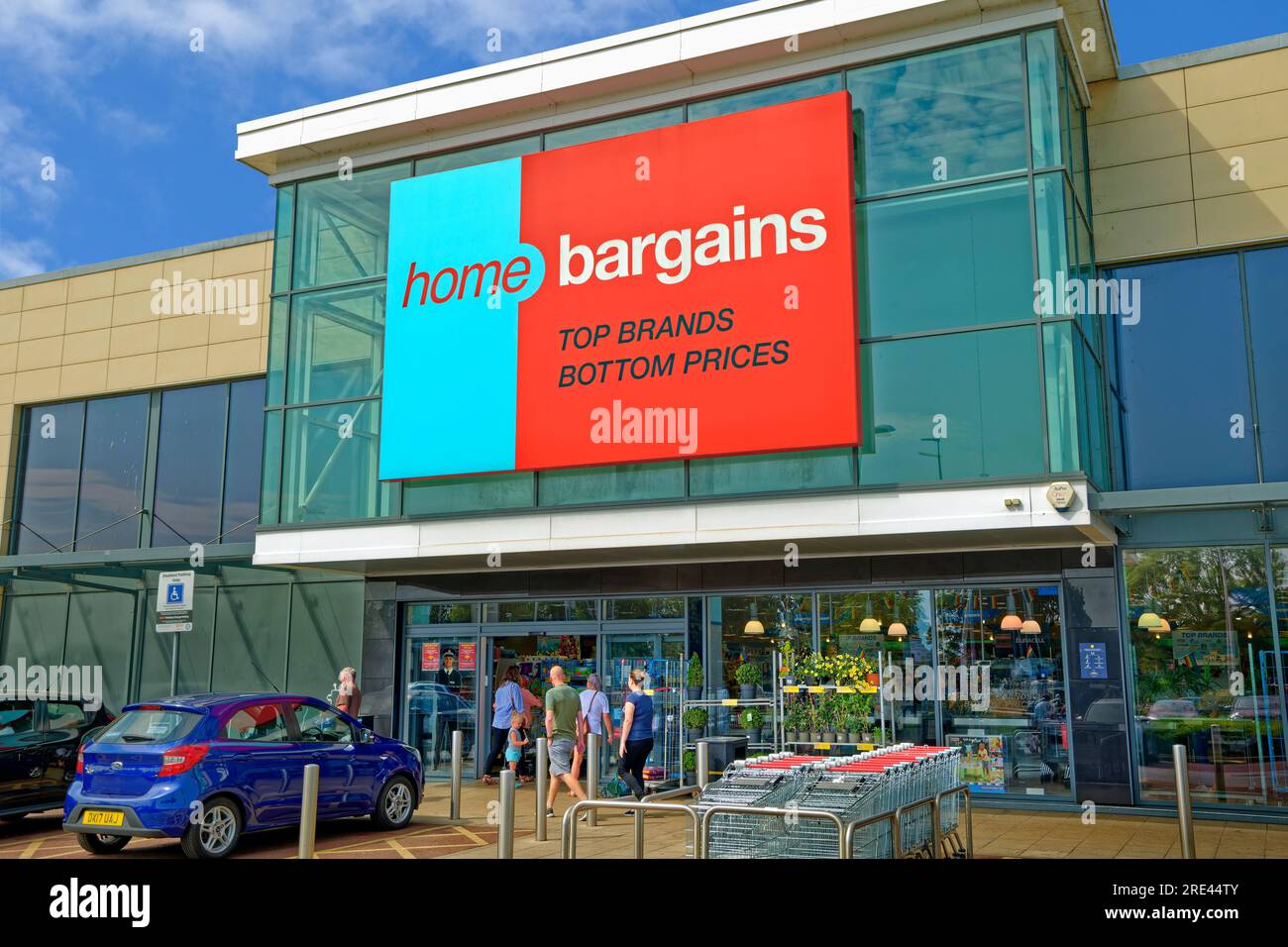 Home Bargains retail store at Warrington, England. Stock Photo