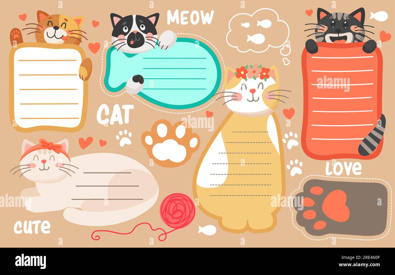 Weekly planner template and to do list with different cute cats Stock  Vector Image & Art - Alamy