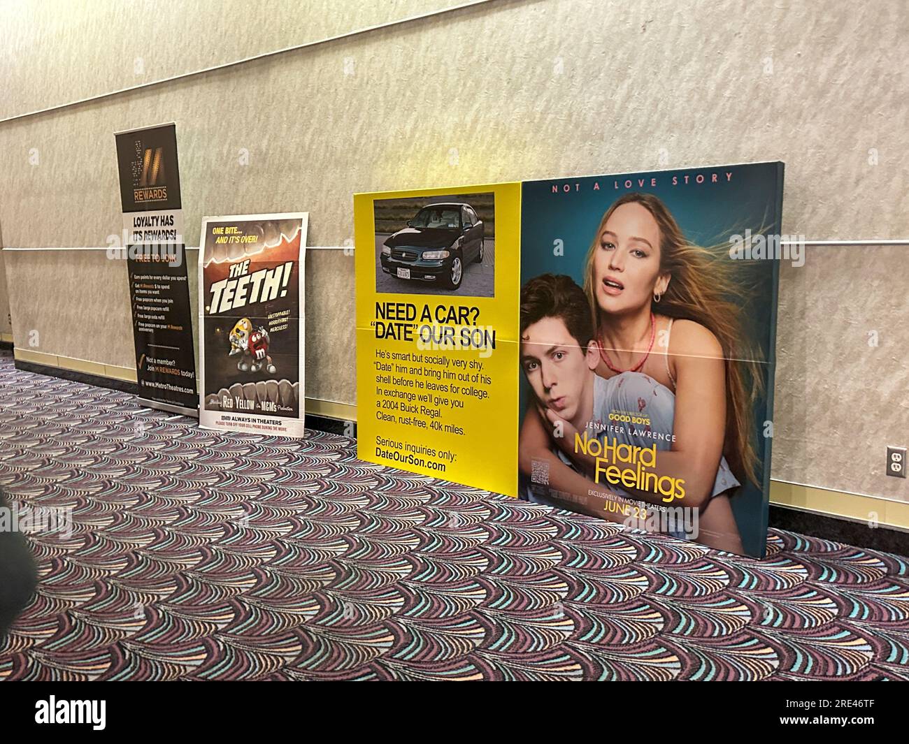 Santa Barbara, California, U.S.A. 24th July, 2023. Signs at the Paseo