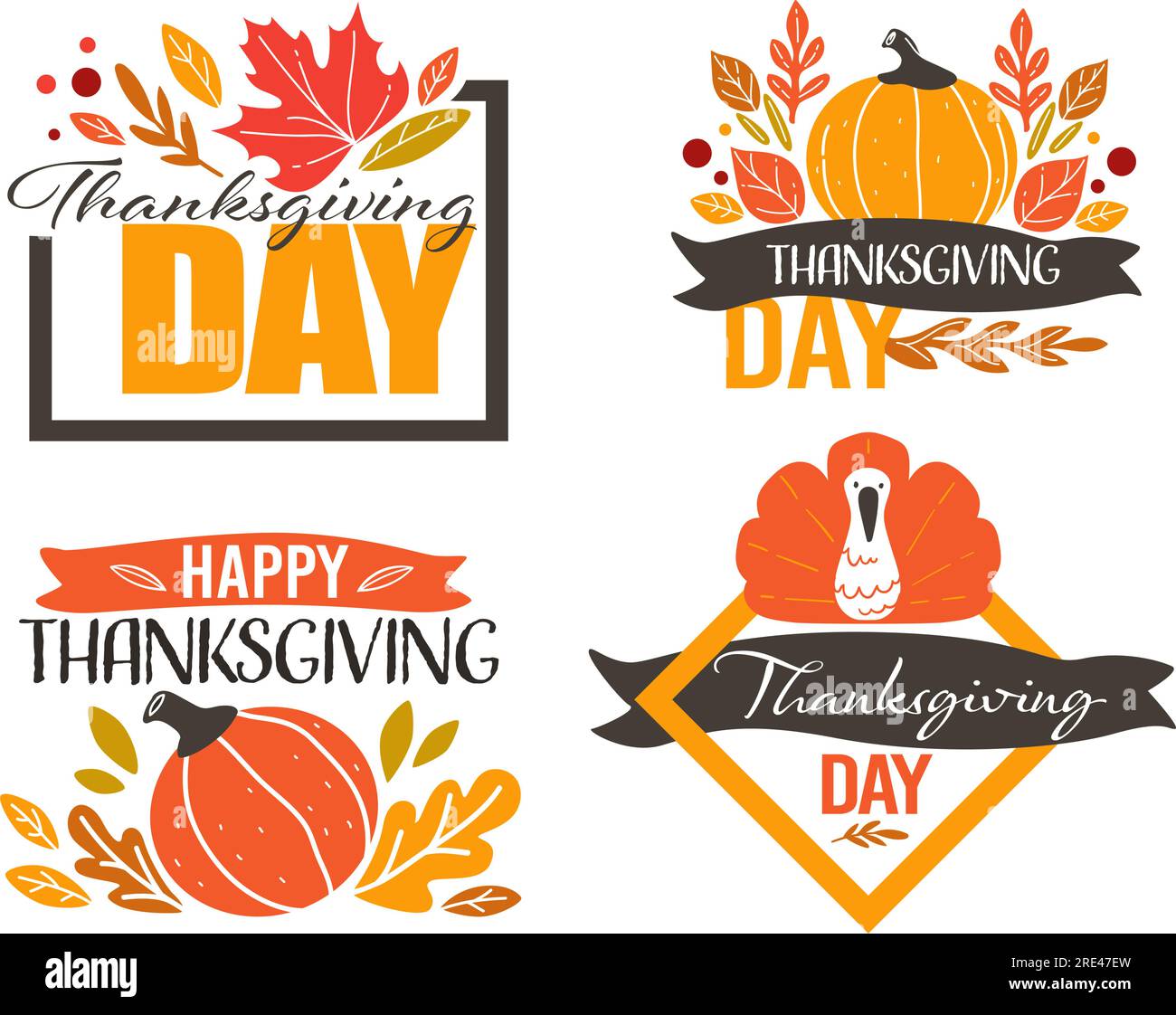 Happy Thanksgiving Day vector flyer, invitation for festive dinner or party  with cornucopia and autumn harvest. Thanks Giving fall holiday celebration  Stock Vector Image & Art - Alamy