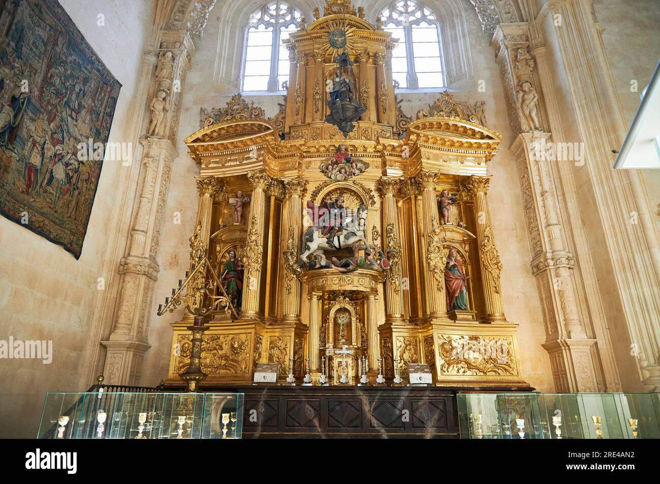 Altarpiece of the chapel of Santiago in the Cathedral of Burgos, Burgos, castilla y Leon, Spain Stock Photo