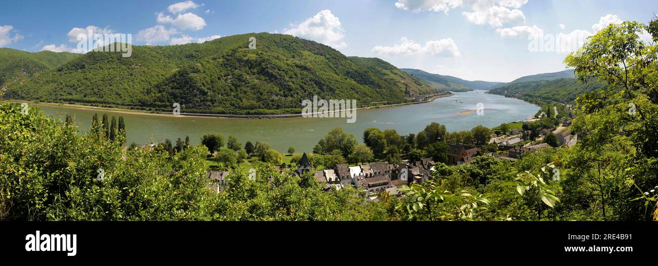 geography / travel, Germany, Hesse, Rhine Gorge at Bacharach, Rhine Gorge, Rhineland-Palatinate, ADDITIONAL-RIGHTS-CLEARANCE-INFO-NOT-AVAILABLE Stock Photo