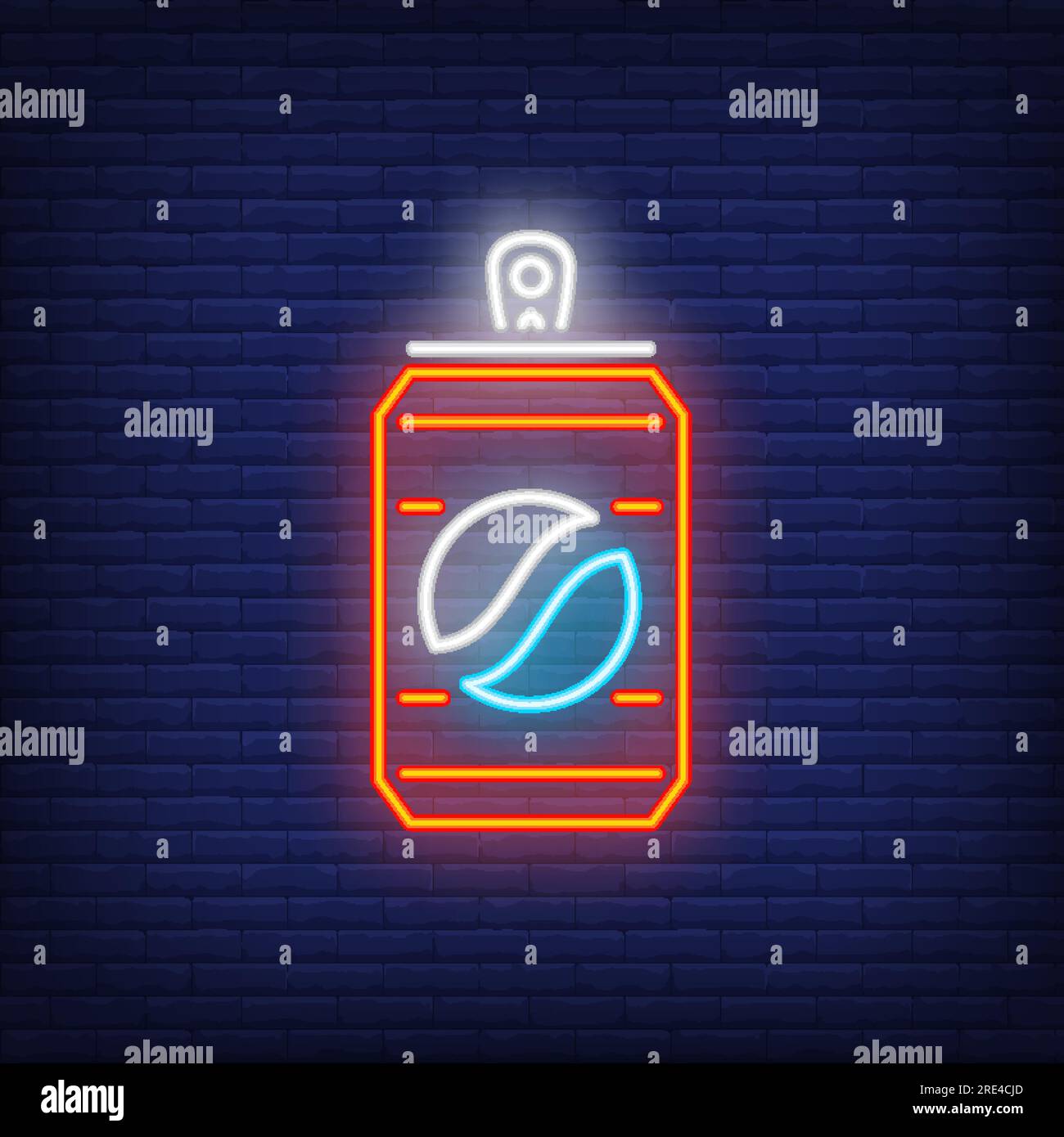 Fizzy drink in can neon sign Stock Vector Image & Art Alamy
