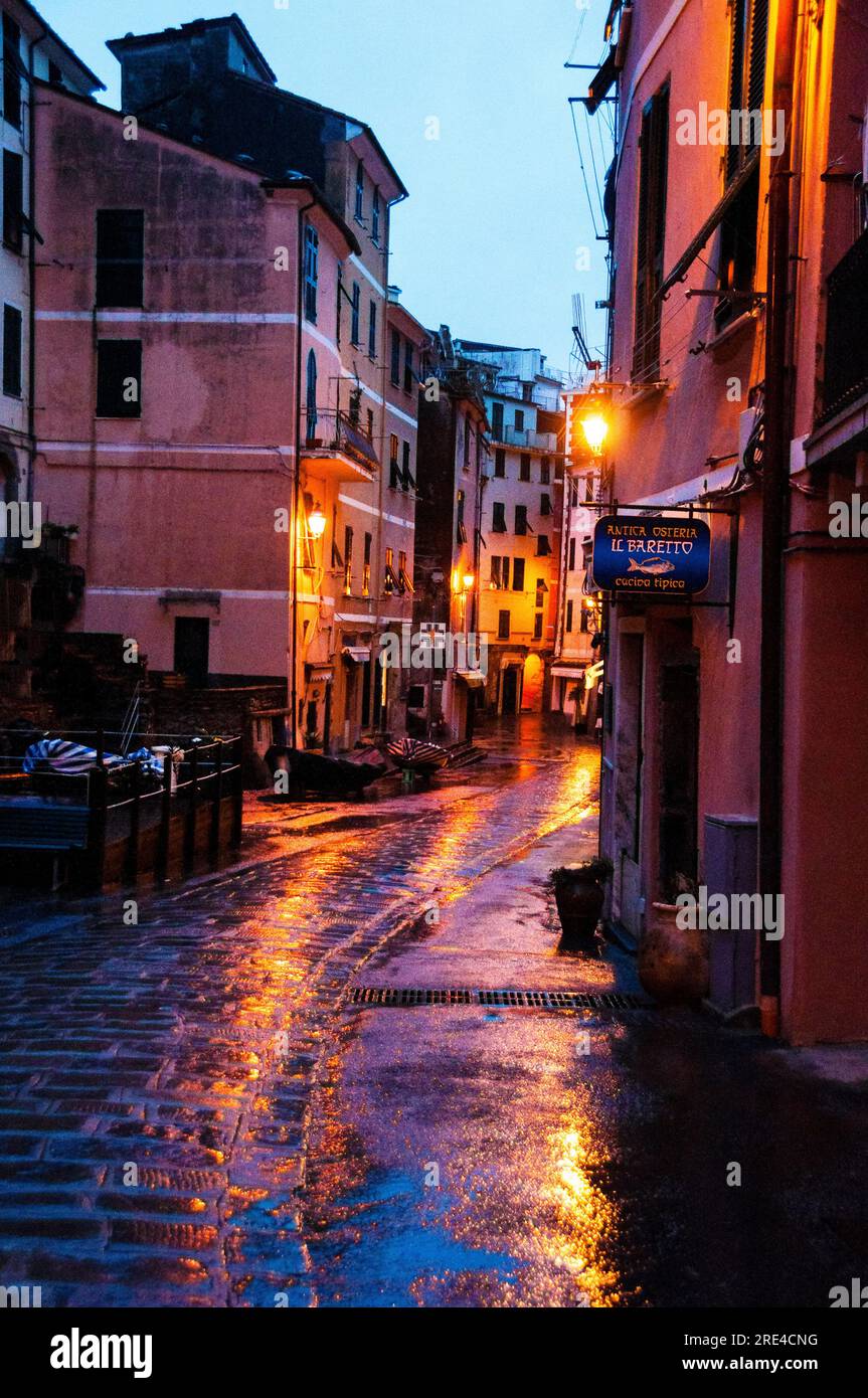 Vernazza, Cinque Terre on the Italian Riviera, Italy. Stock Photo