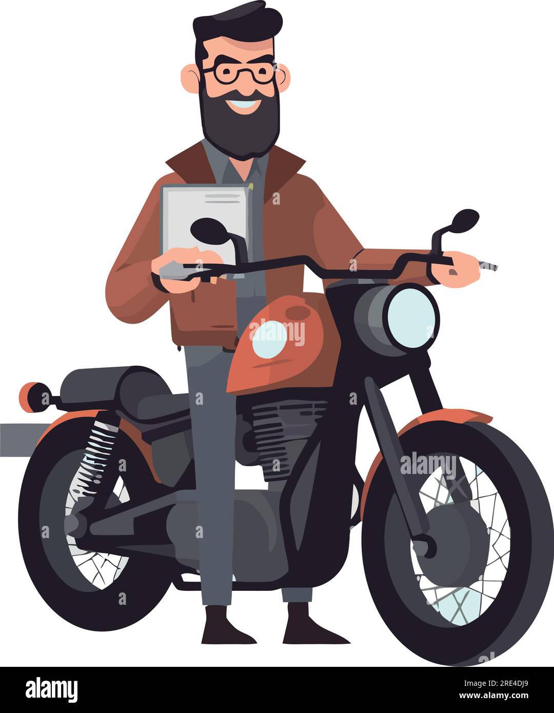 Man riding motorcycles with beards blowing in wind over white Stock Vector Image & Art Alamy