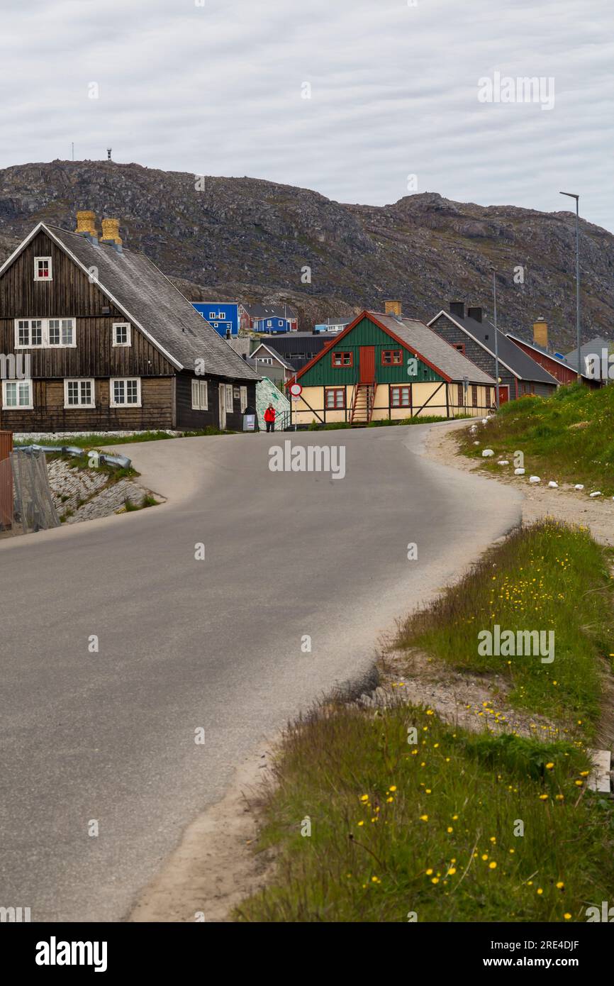 Qaqortoq at Greenland in July Stock Photo Alamy