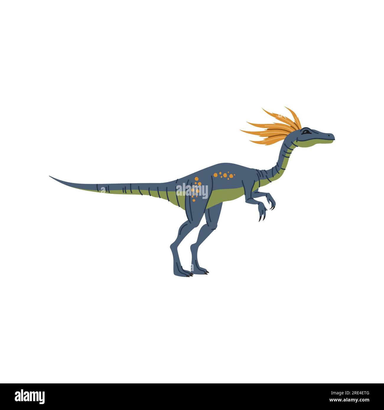 Kompi dinosaur Compsognathus character personage icon. Vector theropod dinosaur, tyrant lizard. Dino T-rex, extinct animal Stock Vector