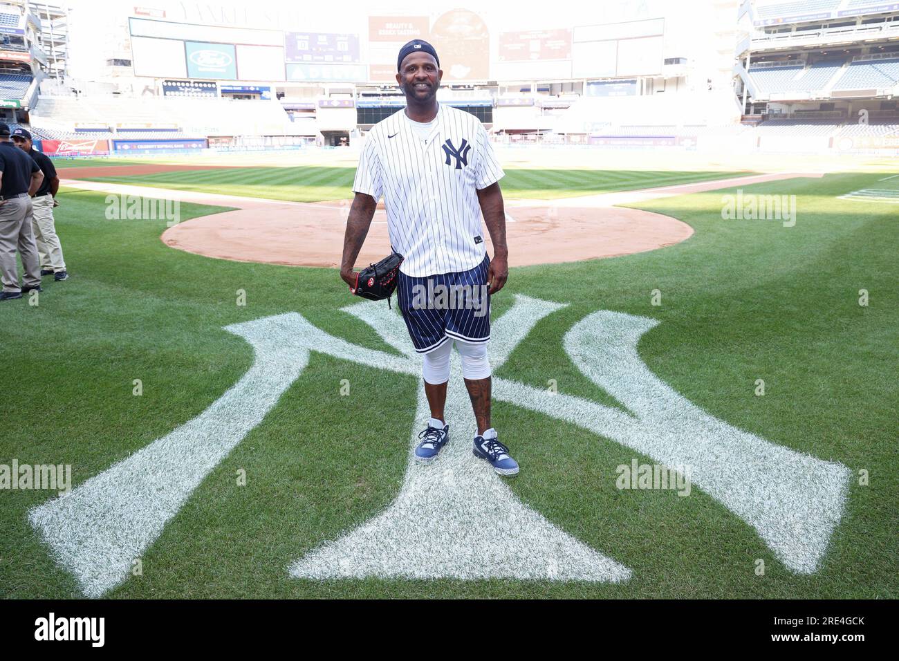 New York, NY, USA. 24th July, 2023. CC Sabathia at the 3rd Annual CC  Sabathia and Friends Celebrity Softball Game to benefit the PiCChin  Foundation at Yankee Stadium on July 24, 2023,