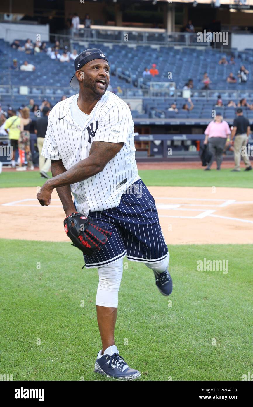 New York, NY, USA. 24th July, 2023. CC Sabathia at the 3rd Annual CC  Sabathia and Friends Celebrity Softball Game to benefit the PiCChin  Foundation at Yankee Stadium on July 24, 2023,