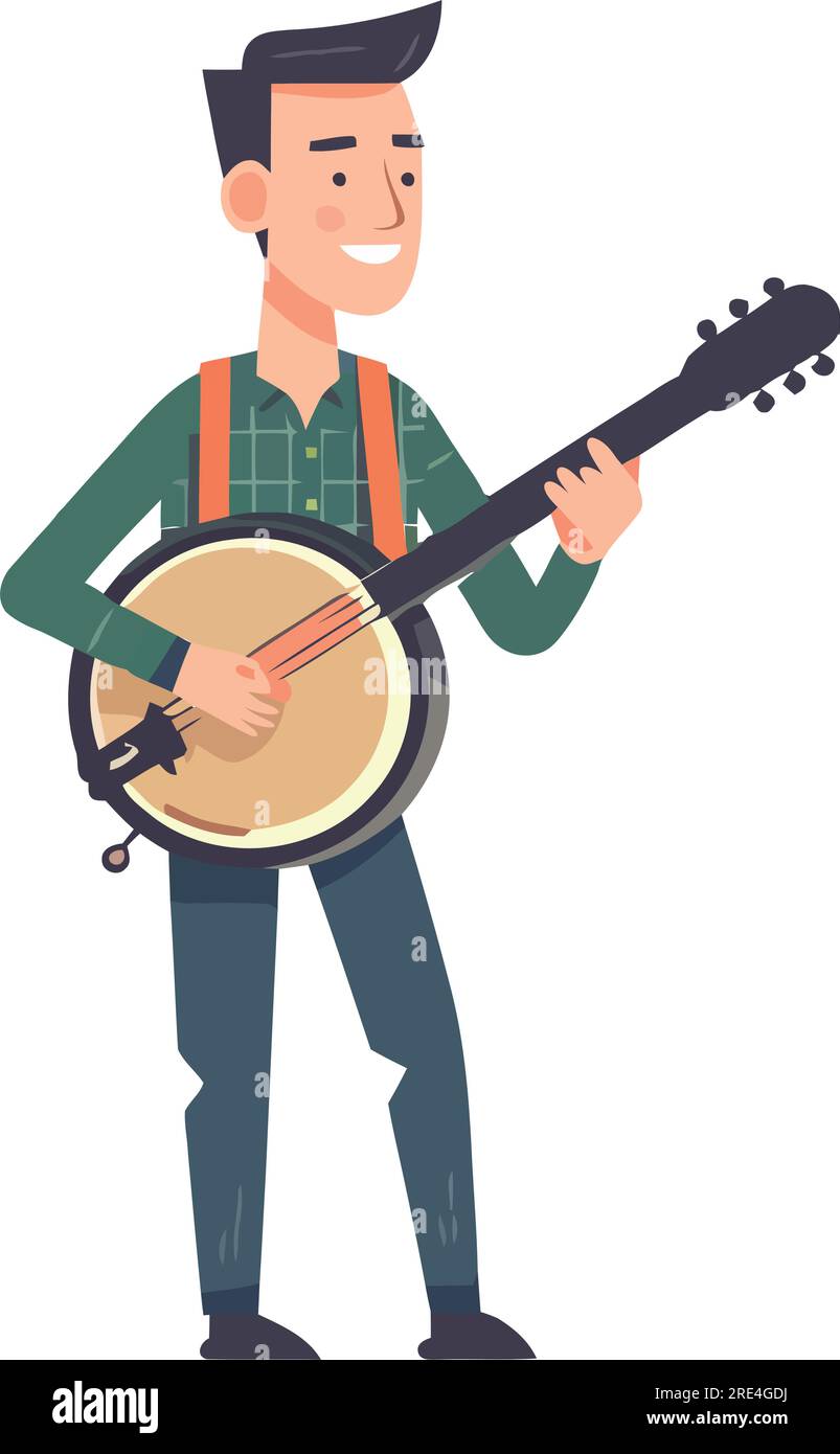 Boys playing acoustic guitar Stock Vector Images - Alamy