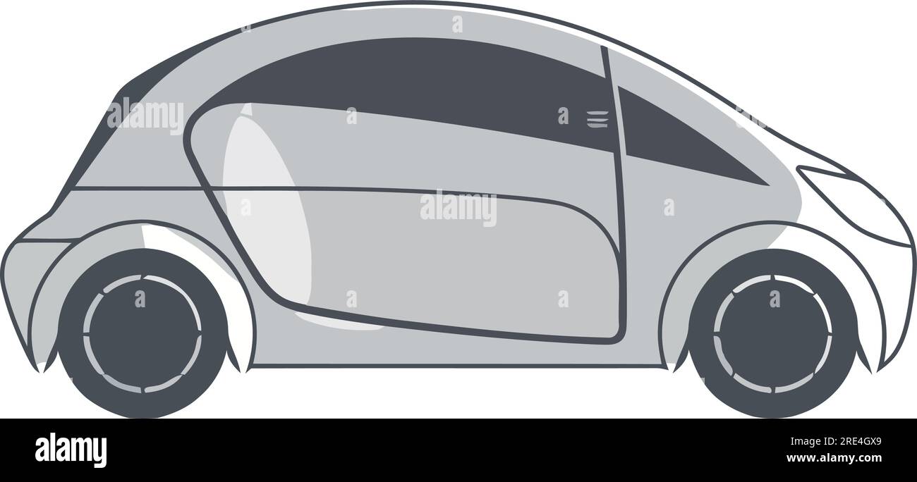Modern car driving with electric power over white Stock Vector Image ...
