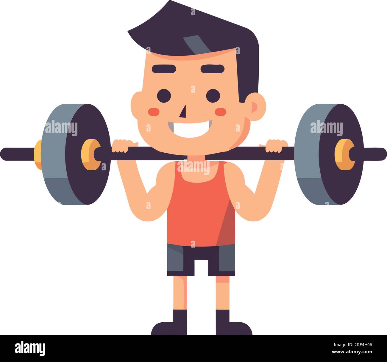 Muscular men lifting weights over white Stock Vector Image & Art Alamy