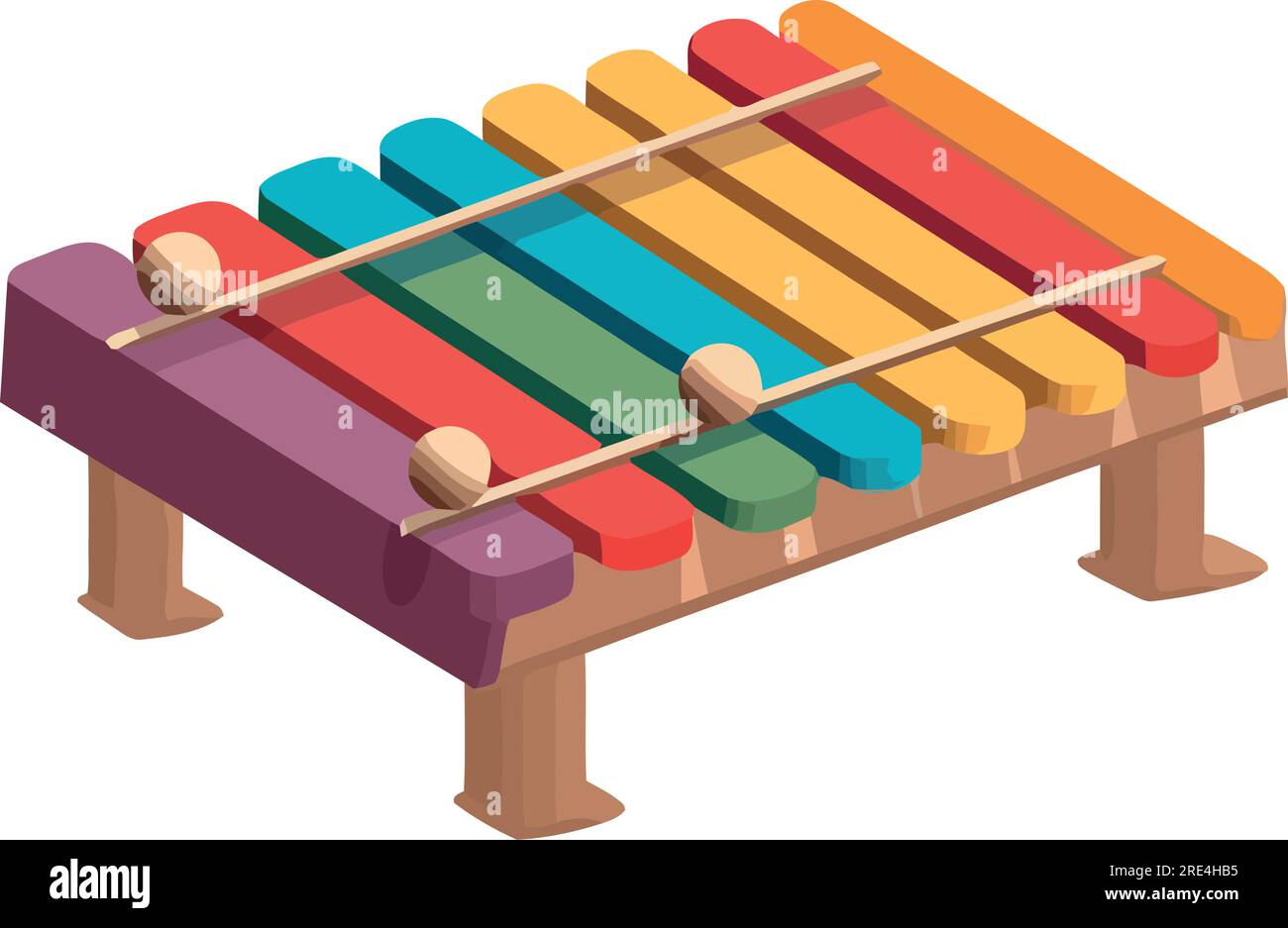 Colored xylophone illustration over white Stock Vector Image & Art Alamy