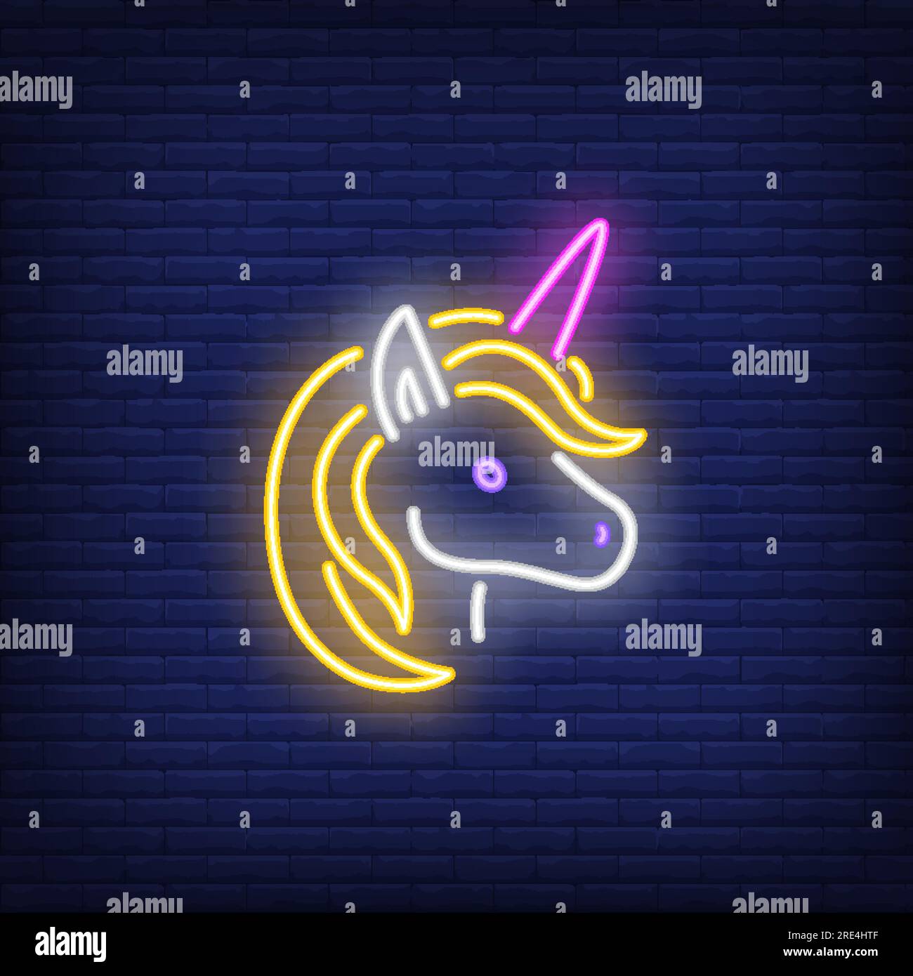 Neon sign outdoor advertising Stock Vector Images - Alamy