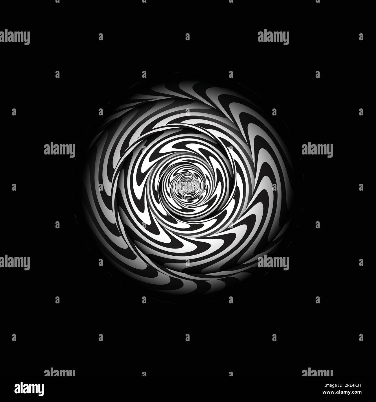 Hypnosis black and white spiral gradient Stock Vector Image & Art - Alamy