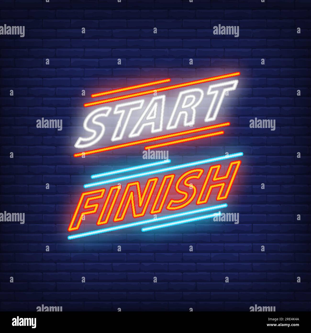 Excitement glowing neon sign Stock Vector Images - Alamy