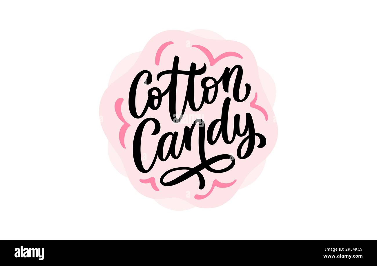COTTON CANDY LOGO VECTOR. Vector illustration. Sweet cotton candy shop