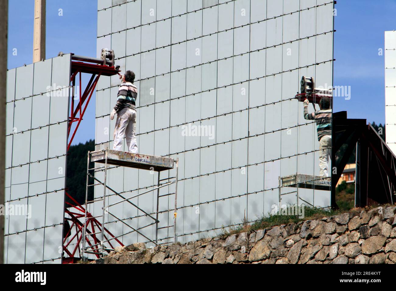 Installations of the Solar Furnace, CNRS, near Font Romeu. Pyrenees ...