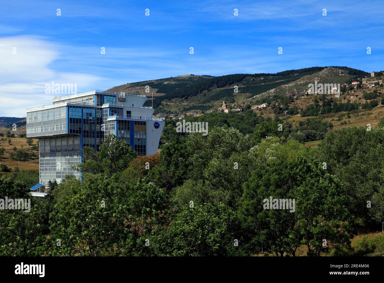 Installations of the Solar Furnace, CNRS, near Font Romeu. Pyrenees ...