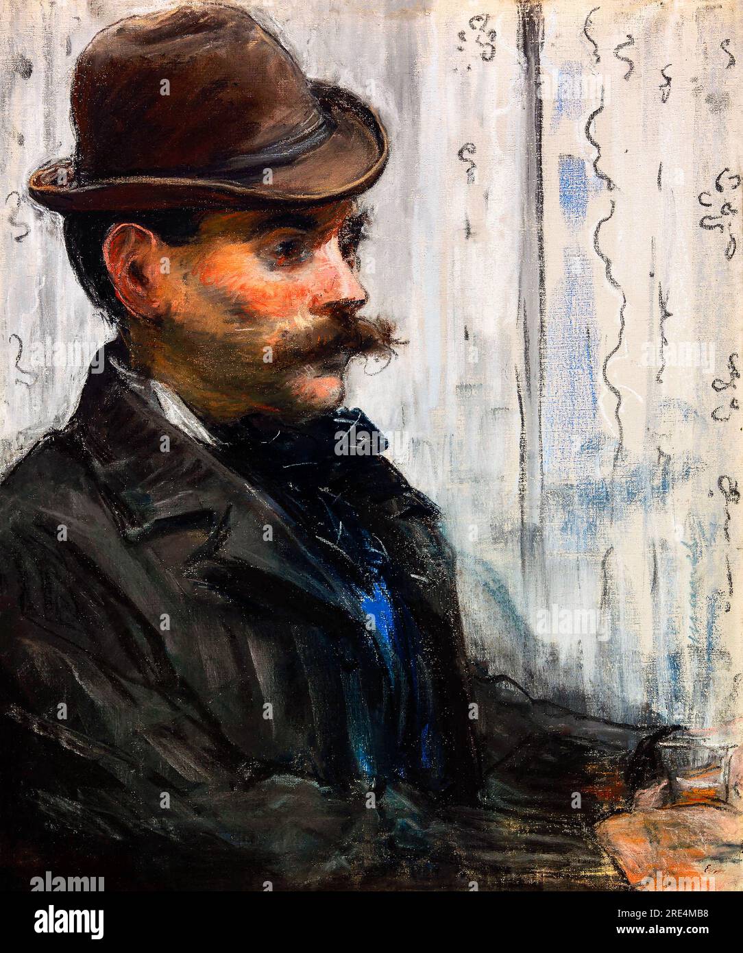 Portrait of Alphonse Maureau painting in high resolution by &Eacute;douard Manet. Original from The Art Institute of Chicago. Stock Photo