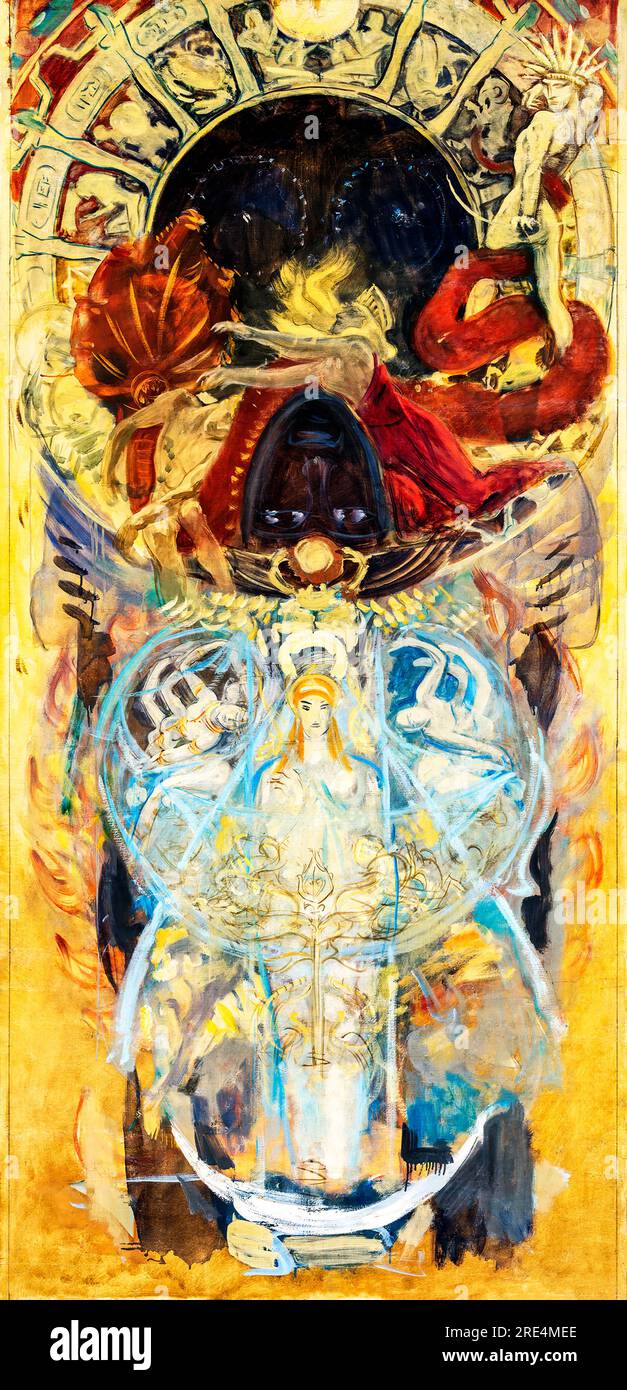 Study for the Boston Public Library Murals Design for an Archway by