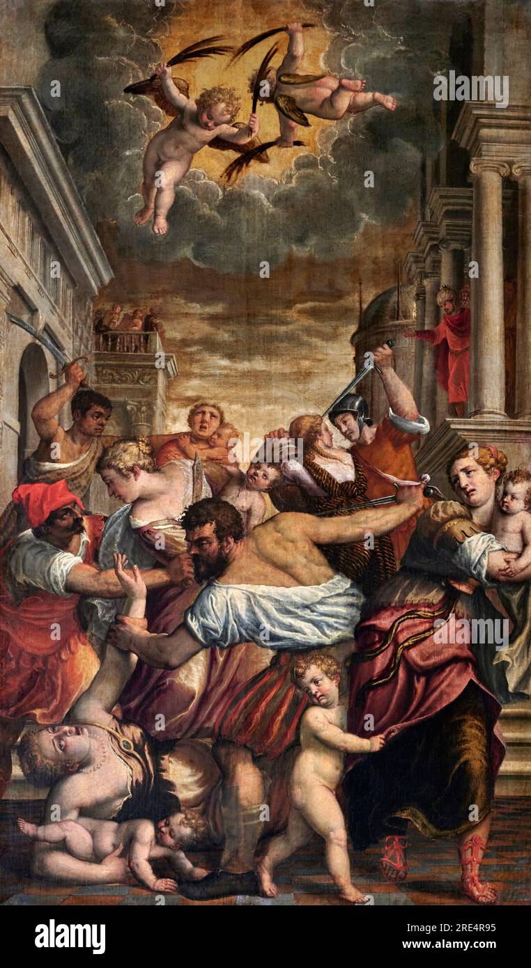 Tableau 'La Strage Degli Innocenti' - Peinture D'art Occasion, En Parfait état Général