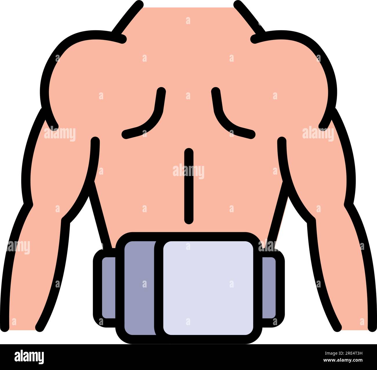 The Abdominal Muscles Fit Icon Stock Vector - Illustration of