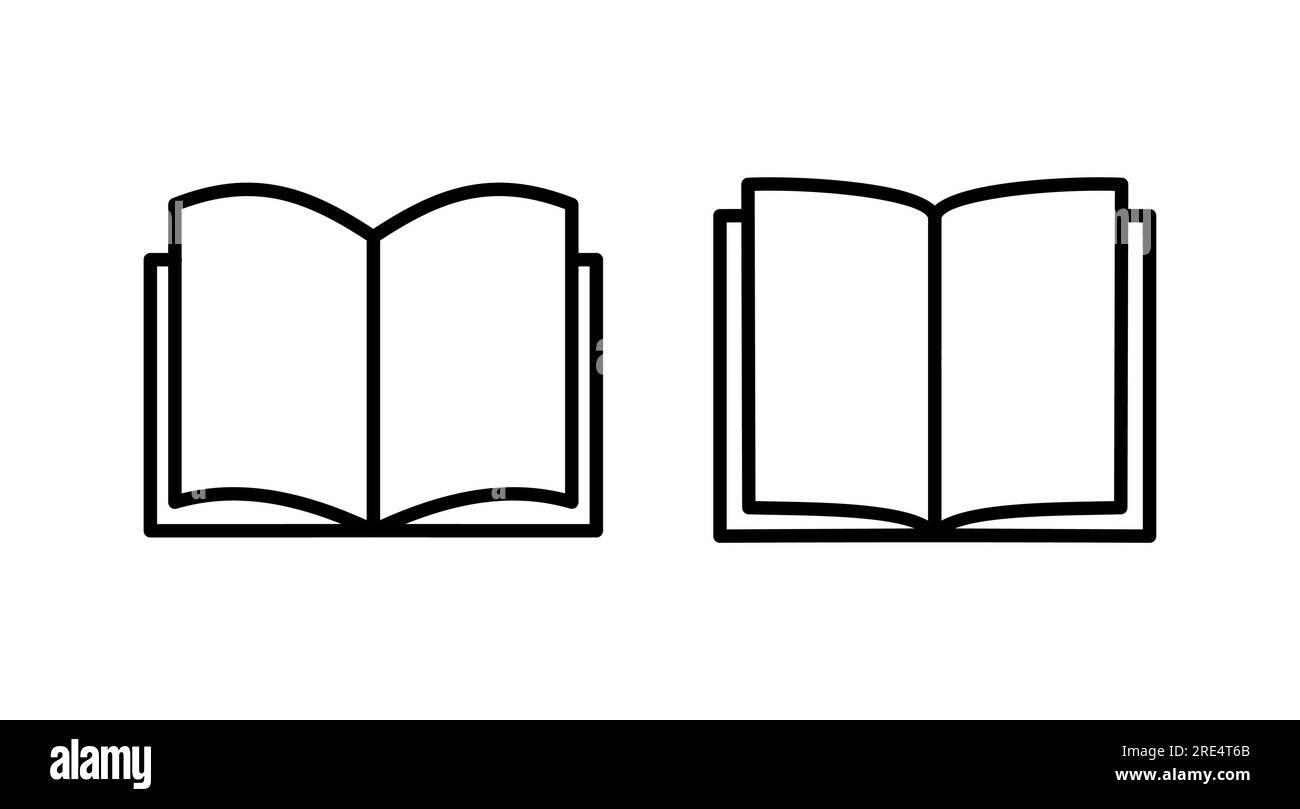 Book icon vector. Open book vector icon Stock Vector Image & Art - Alamy