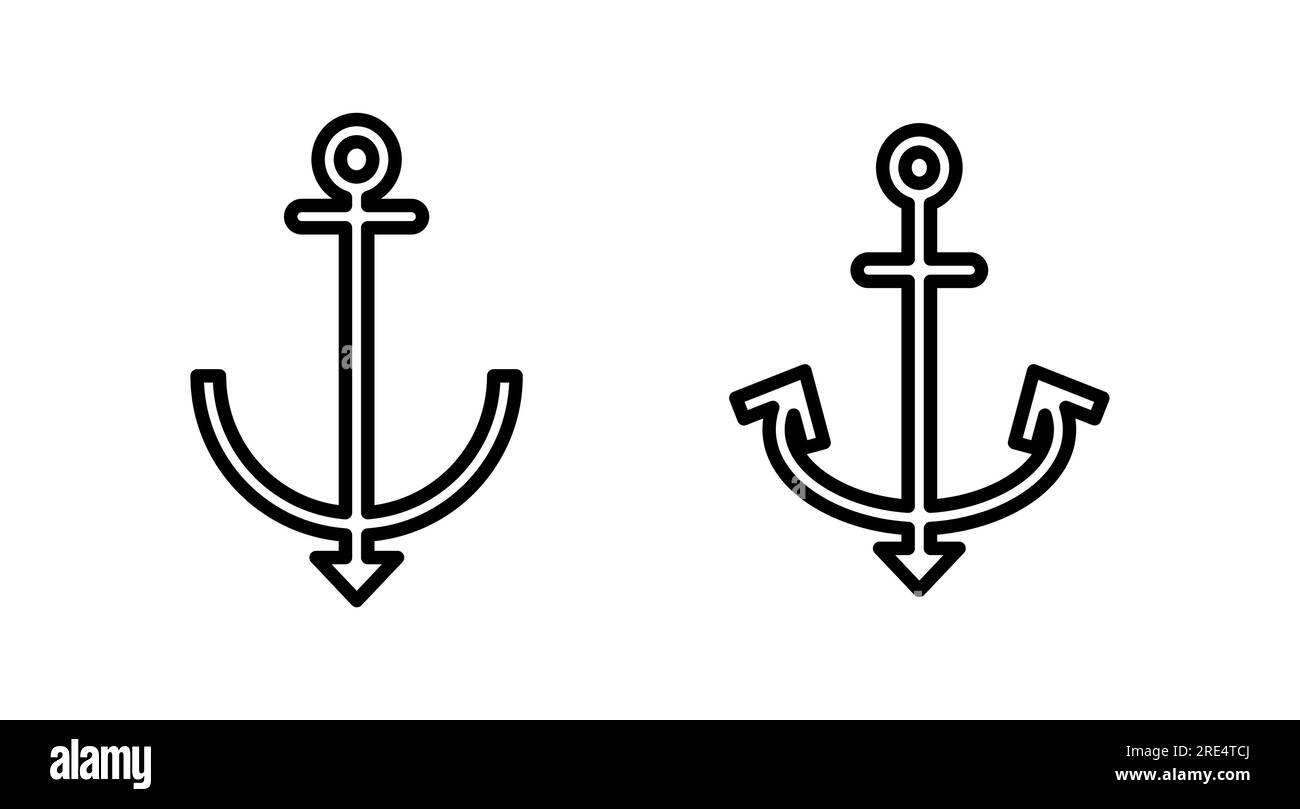 Anchor for boat simple black isolated icon eps10 Vector Image