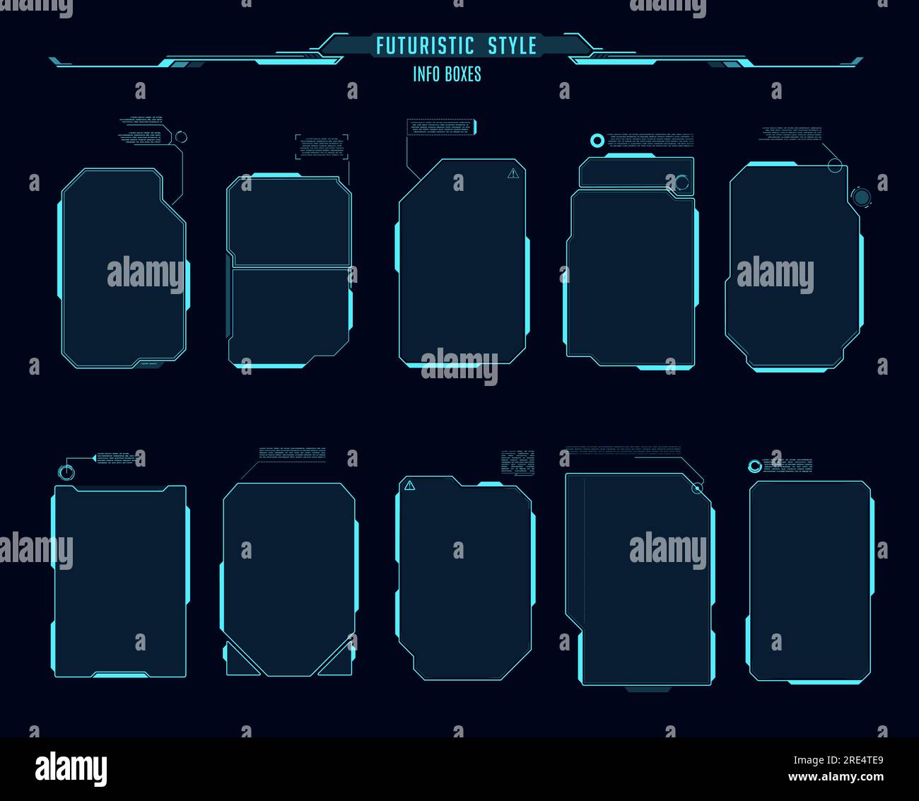 HUD callout titles, information call box bars and digital info boxes