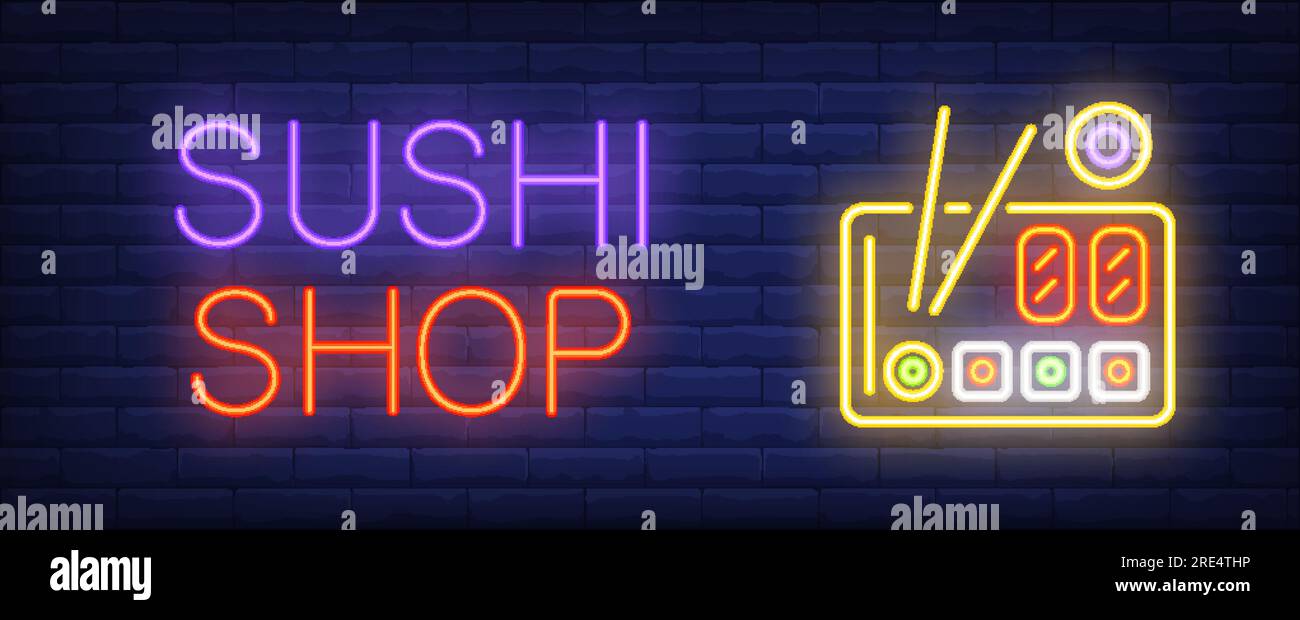 Sushi neon sign sushi roll set neon lights japanese -  Portugal