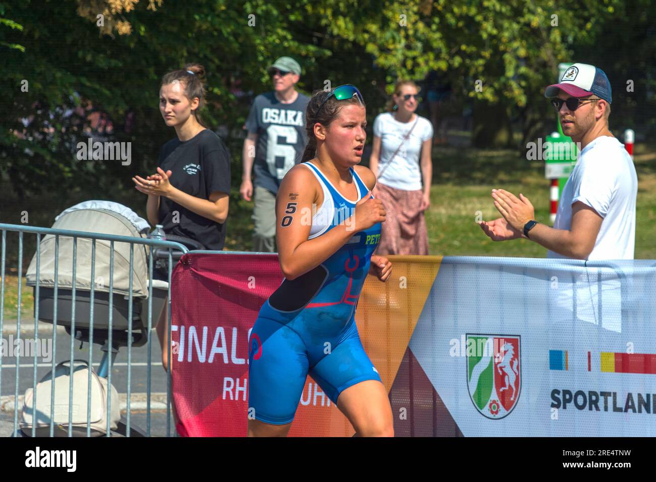 'Die Finals 2023' Triathlon Düsseldorf, Germany - Running competition Stock Photo